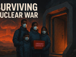 Nuclear war survival shelter with family during Pakistan nuclear crisis